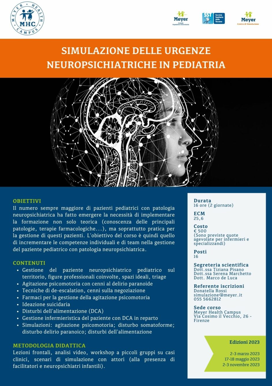 Simulazione delle urgenze neuropsichiatriche in pediatria (2-3 novembre 2023)