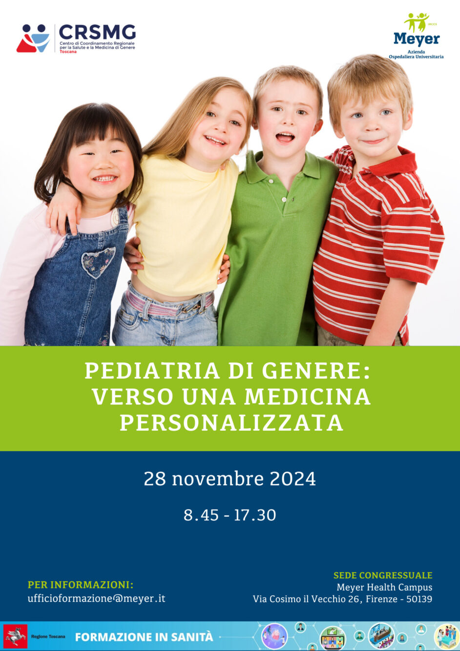 PEDIATRIA DI GENERE: VERSO UNA MEDICINA PERSONALIZZATA (28 novembre)